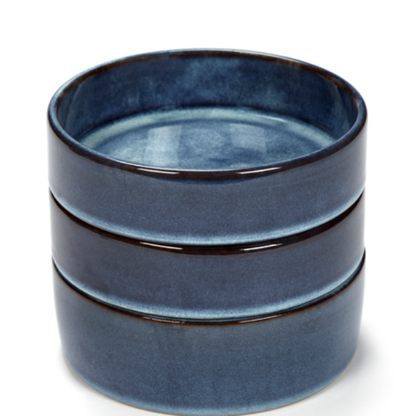 SERAX Pascale Naessens Bowl Set 3 Stackable Dark Blue