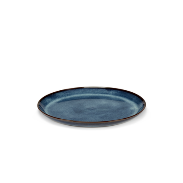SERAX Pascale Naessens Plate Raised Border M Dark Blue