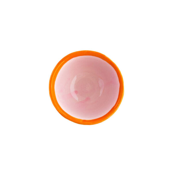 VAL POTTERY Bowl Inez - Pink & Edge Orange