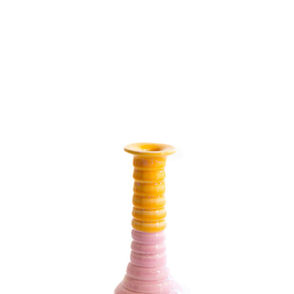 VAL POTTERY Holder Luis - Pink & Yellow